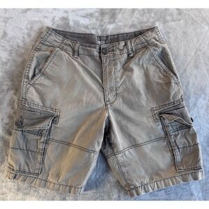 Old Navy Cargo Shorts Mens 31 Gray Utility Dadcore Y2K Casual Summer Style